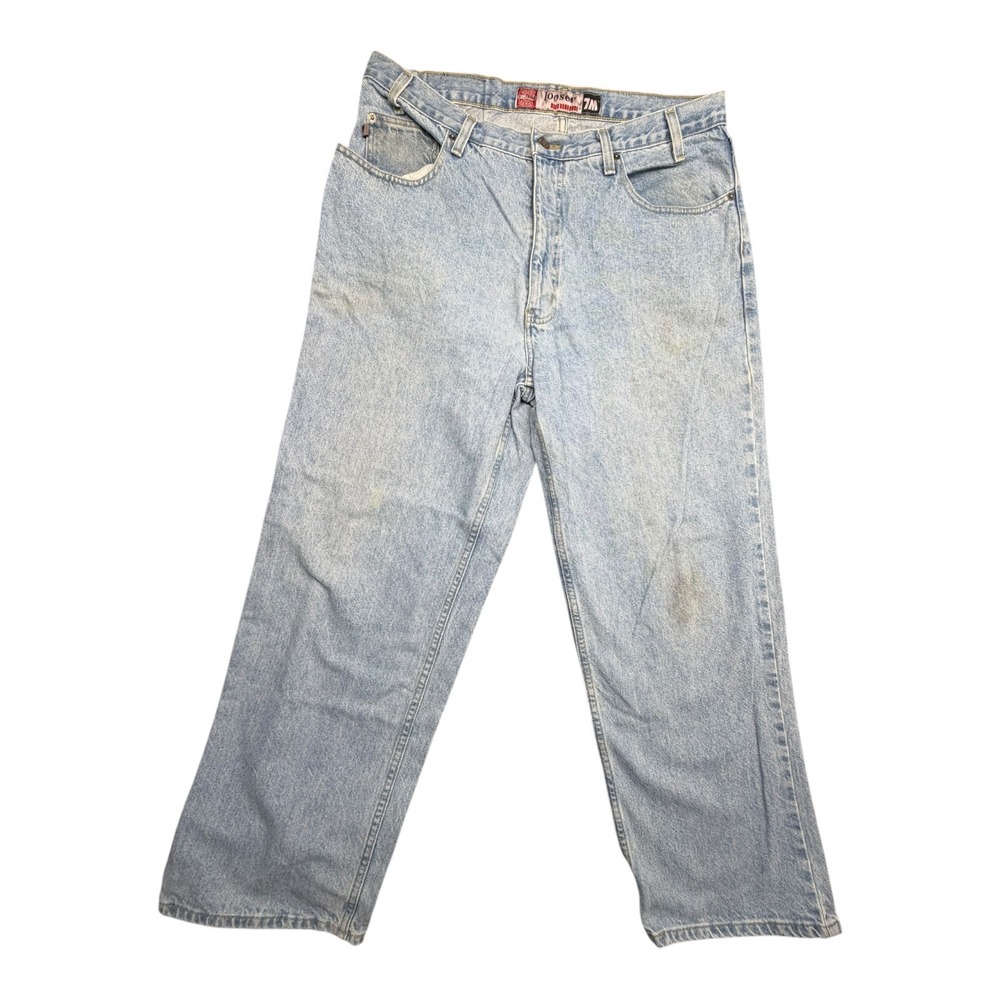 Bugle Boy 7M Looser Series Jeans Mens 36x30 Light Wash Baggy Wide Leg VTG Y2K